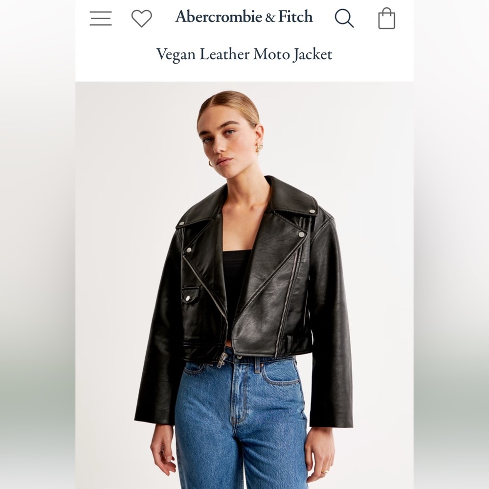 Abercrombie Vegan leather Moto Jacket